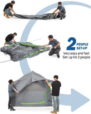 JOYTUTUS SUV Tent for Camping, Double Door Design, Waterproof PU2000mm Double Layer for 6-8 Person, Camping Outdoor Travel Prefe